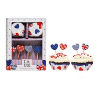 I Love Uk Cupcake Cases And Toppers