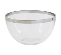 Orsina Ida 15Cm Plain Glass Bowl With Silver Rim