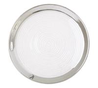 Orsina Ida 21cm Embossed Coupe Side Plate in Clear Orsina Clear