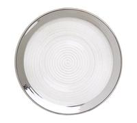 Orsina Ida 21cm Embossed Side Plate With Silver Rim in Clear Orsina Clear