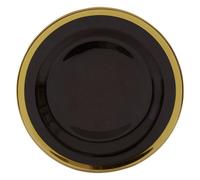 Orsina Ida 27Cm Black Glass Dinner Plate