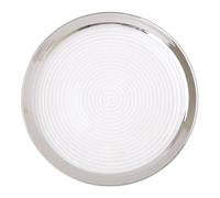 Orsina Ida 27cm Embossed Coupe Dinner Plate in Clear Orsina Clear