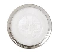 Orsina Ida 27cm Embossed Dinner Plate With Silver Rim in Clear Orsina Clear