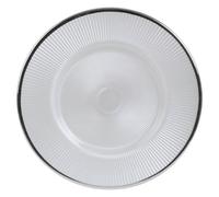 Ida 27cm Embossed White Glass Dinner Plate Premier Housewares White One Size