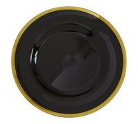 Ida 33cm Glass Charger Plate Premier Housewares Black One Size