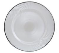 Orsina Ida 33cm Embossed White Glass Charger Plate Orsina White