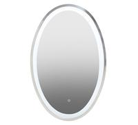 Orsina Illuminated Silver Oval Mirror