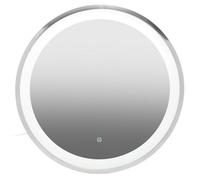 Orsina Illuminated Silver Round Mirror