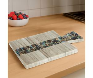 Orsina Imogen Small Beige Marble Paddle Board in Natural Orsina Natural