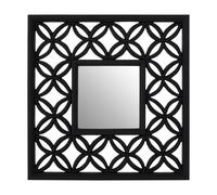 Orsina Indus Square Lattice Frame Wall Mirror in Black Orsina Black