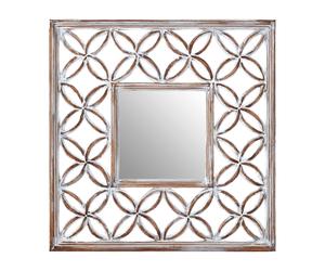 Orsina Indus Square Lattice Frame Wall Mirror in White Orsina White