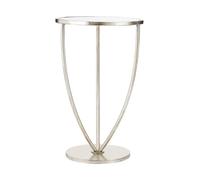 Orsina Industrial Design Silver Finish Side Table, Versatile Small Table For Livingroom, Everyday Use Lounge Table Orsina Silver