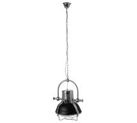 Orsina Industrial Revolution Black Pendant Light, Retro-Style Matte Black & Chrome Finish Lamp, Industrial Lighting Orsina Black