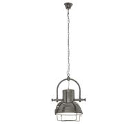 Orsina Industrial Revolution Black Pendant Light, Retro-Style Matte Black & Chrome Finish Lamp, Industrial Lighting in Silver Orsina Silver
