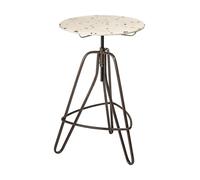 Orsina Industrial Style Red Metal Bar Table, Stable Constructed Kitchen Bar Table, Robust Breakfast Bar Table in Cream Orsina Cream