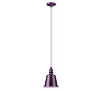 Premier Housewares E27 Edison Screw Pagoda Pendant Light, 60 W - Purple