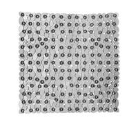 Orsina Interiors By Premiergrey Square Bath Mat, Unique Suction Cup Shower Mat With Anti-Slip Grip, Elegant Square Shower Floor Mat
