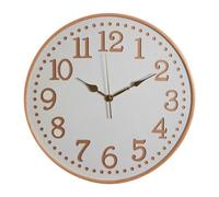 Retro White Wood With Gold Numbers Wall Clock, Intricate Design Clock For KIitchen, Wall Clock For Outdoor Premier Housewares White One Size