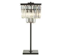 Orsina Kensington Townhouse Iron & Crystal Table Lamp in Black Orsina Black