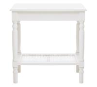 Orsina Ivory Side Table, Night Stand End Table with Bottom Shelf, Bedside Night Table for Home in White Orsina White