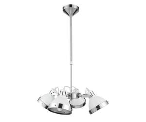 Orsina Jasper White Shade And Chrome 4 Light Pendant Light