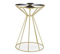 Interiors by PH Black And White Petal End Table, Gold