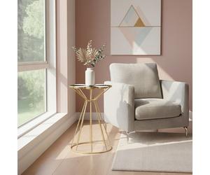Orsina Jodie Black And White Petal End Table