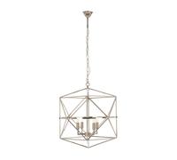 Orsina Kamara Hexagonal Chandelier in Silver Orsina Silver
