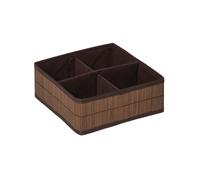 Orsina Kankyo 4 Sections Bamboo Storage Box in Dark Brown Orsina Dark Brown