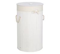 Orsina Kankyo Round White Bamboo Laundry Hamper