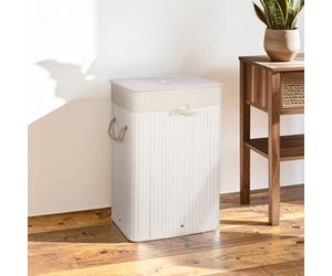 Orsina Kankyo White Bamboo Laundry Hamper