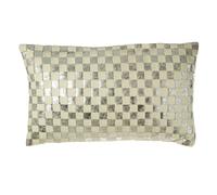 Orsina Kensington Townhouse Rectangular Ivory & Silver Check Cushion Orsina Silver