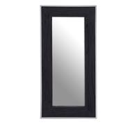 Avento Oval Shelved Black Wall Mirror - Black