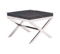 Orsina Kerala Black Top End Table With Cross Base Orsina Black