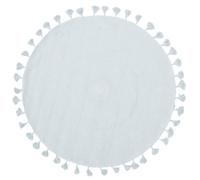 Orsina Kids Blue Round Rug with Tassels | Size: Medium Orsina Blue Medium