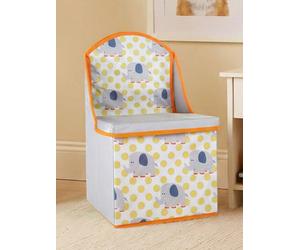 Orsina Kids Elephant Design Storage Seat, Elephant Print Wooden Storage Seat, Modern Storage Bench, Storage Seat