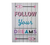 Orsina Kids Follow Your Dreams Wall Plaque, Inspirational & Educational Wall Art for Kids, MDF Wall Plaque Orsina Multicolor