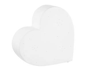 Orsina Kids Heart Night Light, Pink Ceramic Heart Design With Soft Glow, Comforting Bedtime Light For Girls' in White Orsina White