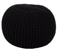 Orsina Kids Knit Black Round Pouffe