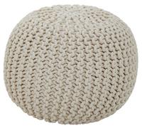 Orsina Kids Knit Cream Round Pouffe