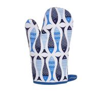 Premier Housewares Pisces Kitchen Oven Glove - Blue, 19 x 31 x 3 cm