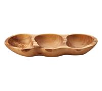 Orsina Kora 3 Compartment Antipasti Dish in Brown Orsina Brown