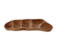Orsina Kora 5 Section Antipasti Dish, Renewable Olive Wood in Brown Orsina Brown