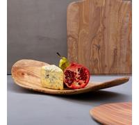 Orsina Kora Olive Wood Fruit Tray, Rich Graining in Brown Orsina Brown