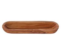Orsina Kora Oval Plate, Renewable Olive Wood in Brown Orsina Brown