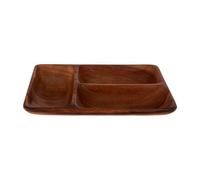 Premier Housewares Acacia Wood 3-Section Serving Dish