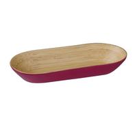 Kyoto Spun Bamboo Oblong Bowl, Raspberry
