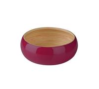 Premier Housewares Large Pink Bowl Bamboo Serving Bowls/Salad Bowl Ideal For Fruit Cereal Pasta Bowl Rectangular Shape Decorative Bowl 15 x 3 x 15