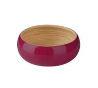 Premier Housewares Large Pink Bowl Bamboo Serving Bowls/Salad Bowl Ideal For Fruit Cereal Pasta Bowl Rectangular Shape Decorative Bowl 15 x 3 x 15
