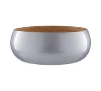 Kyoto Bowl, Spun Bamboo, Metallic Silver, Small